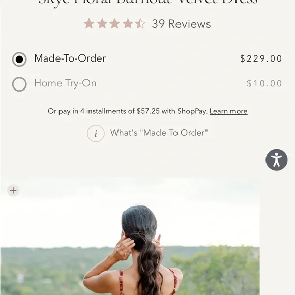 Elegant Brown Floral Dress - Picture 3 of 5